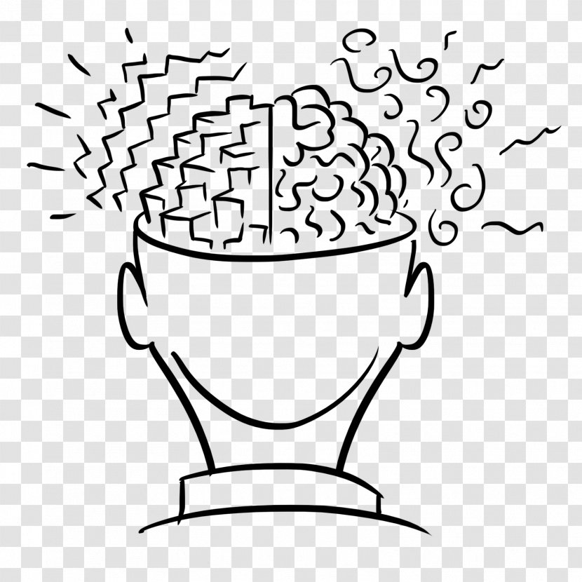 Lateralization Of Brain Function Graphic Facilitation Drawing Clip Art - Thought - Thinking Transparent PNG