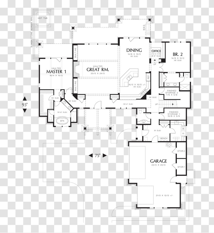 House Plan Building Floor - Rectangle Transparent PNG