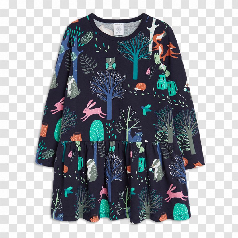 Sleeve T-shirt Blouse Outerwear - Turquoise - Beauty Compassionate Printing Transparent PNG