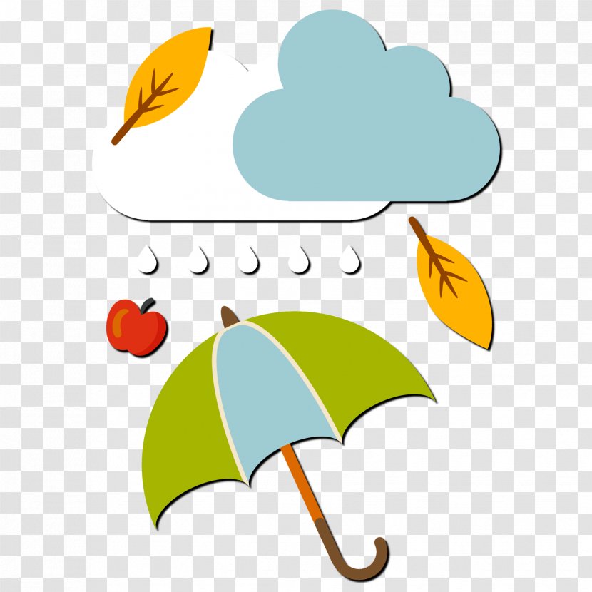 Rain Autumn Cartoon - Text - Rains Element Transparent PNG