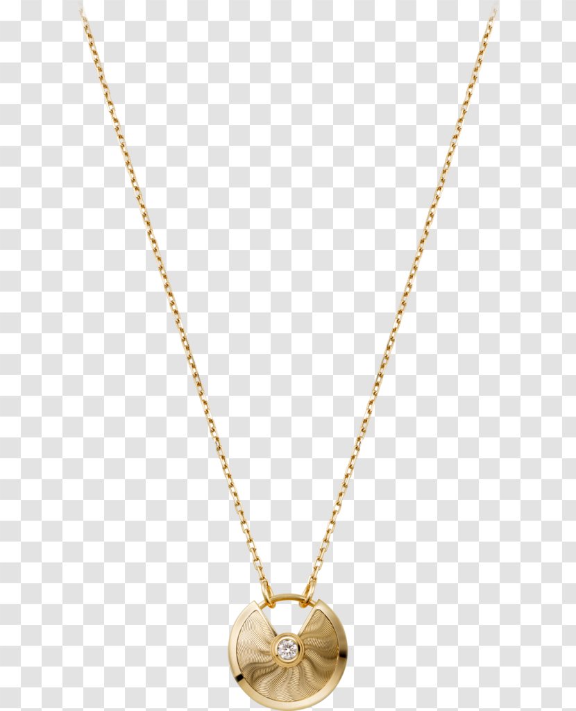 Necklace Cartier Amulet Charms & Pendants Colored Gold - Jewellery - Chain Transparent PNG