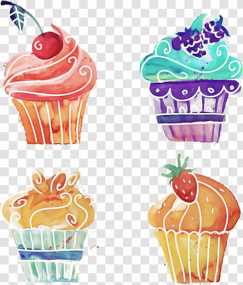 Baking Cup Cake Decorating Supply Cupcake Dessert Food - Cookware And Bakeware Ice Cream Cone Transparent PNG