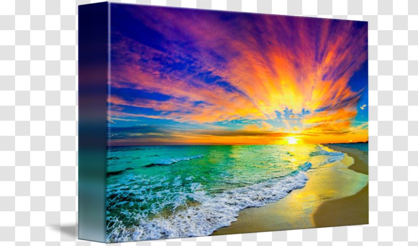 Painting Sunset Paint By Number Afterglow - Picture Frame - Beach Transparent PNG