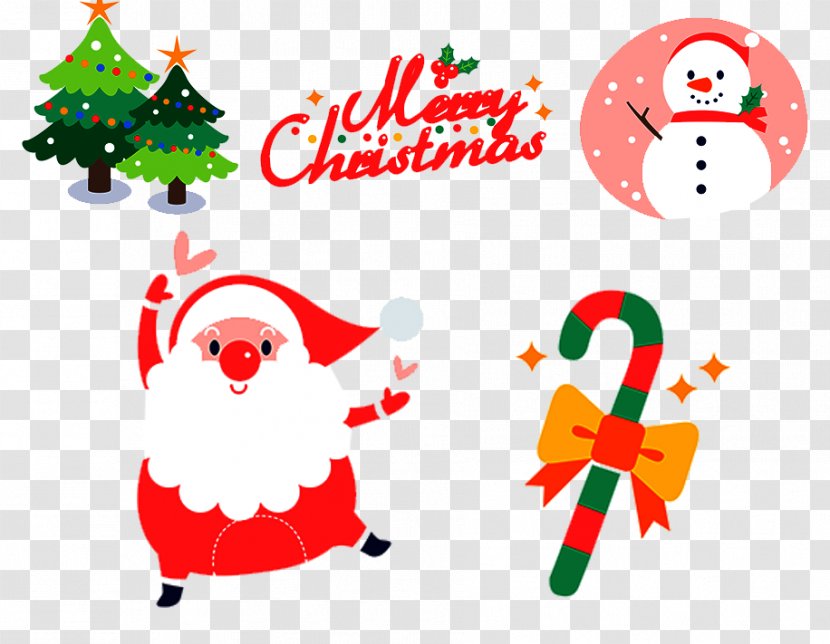 A Group Of Christmas Cartoon Patterns - Area - Clip Art Transparent PNG
