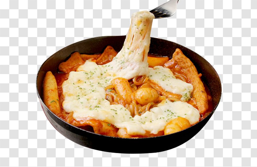 Cheesecake Jjolmyeon Tteok-bokki Rice Cake Chile Con Queso - Vegetarian Food - Cheese Baked Set Transparent PNG