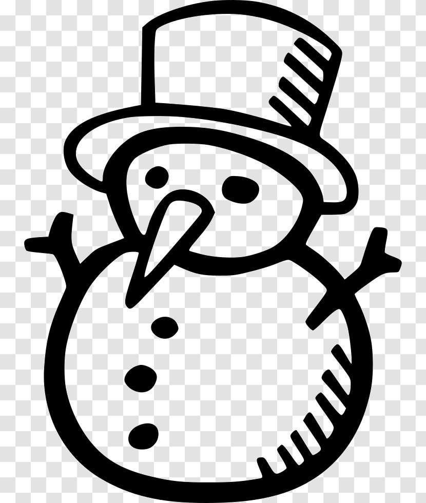 Clip Art - Headgear - Fancy Snowman Svg Transparent PNG