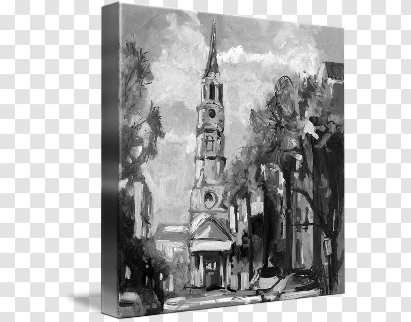 Gallery Wrap Oil Painting St Phillips Church Canvas Transparent PNG