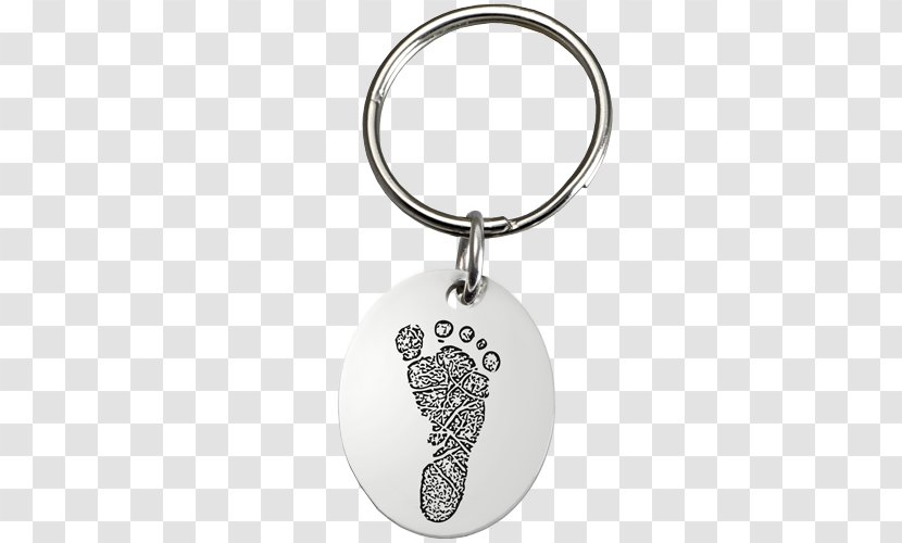Key Chains Fingerprint Memorial Jewelry: Stainless Steel Dog Tag- Footprint + Text Engraving Silver Jewellery Transparent PNG