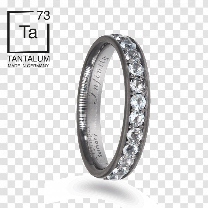 Wedding Ring Tantalum Platinum Topaz - Industrial Design Transparent PNG