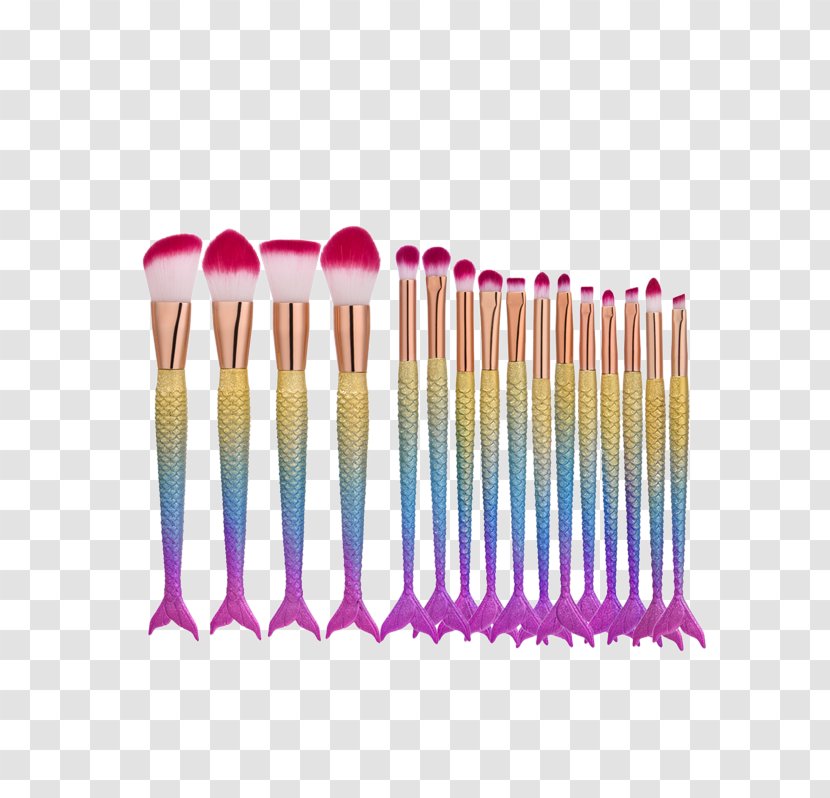 Make-Up Brushes Cosmetics Mermaid Foundation - Wearable Tails Rainbow Transparent PNG