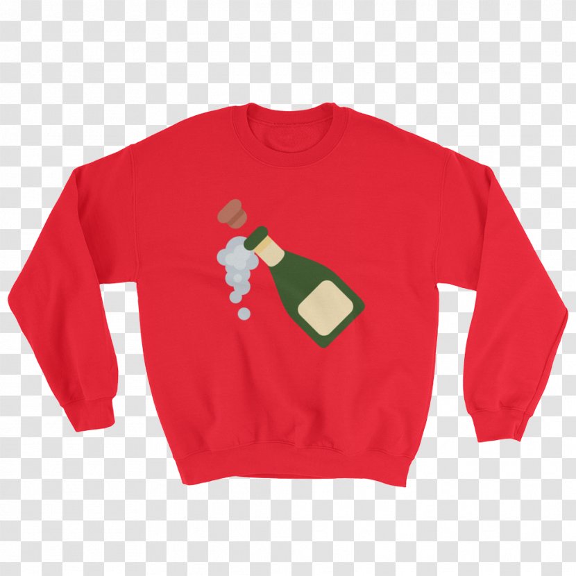T-shirt Crew Neck Sweater Top Clothing - Tshirt - Wine Bottle Mockup Transparent PNG