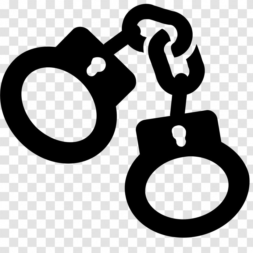 Handcuffs Clip Art - Black And White - Key Hole Transparent PNG