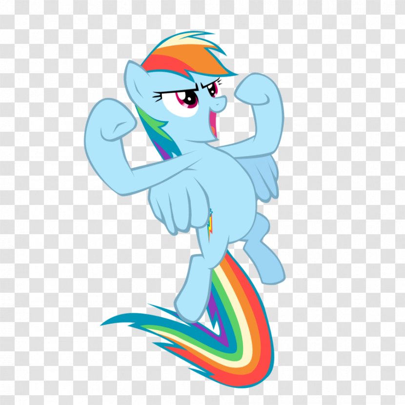 Rainbow Dash My Little Pony Art - Heart - Muscle Vector Transparent PNG