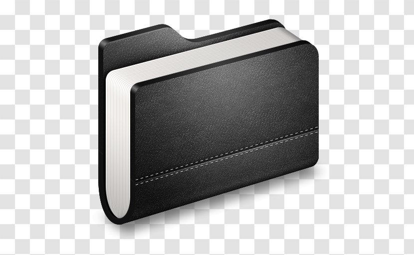Multimedia Wallet Electronics - Bookmark - Library Black Folder Transparent PNG
