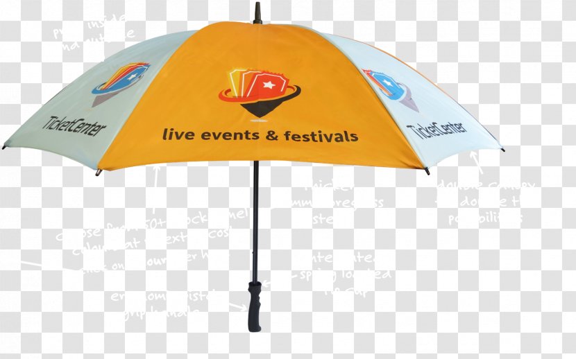 Umbrella - Orange - Canopy Transparent PNG