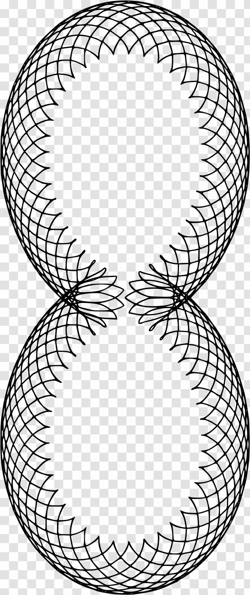 Circle Roulette Curve Spirograph Point - Black And White Transparent PNG