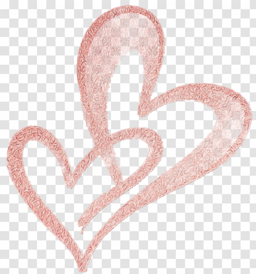 Pink Heart Font Love - Paint Transparent PNG