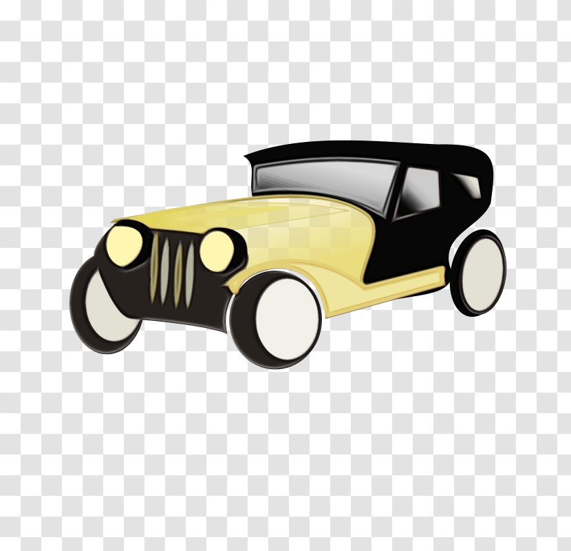 Vintage Car Vehicle Antique Yellow - Classic Transparent PNG