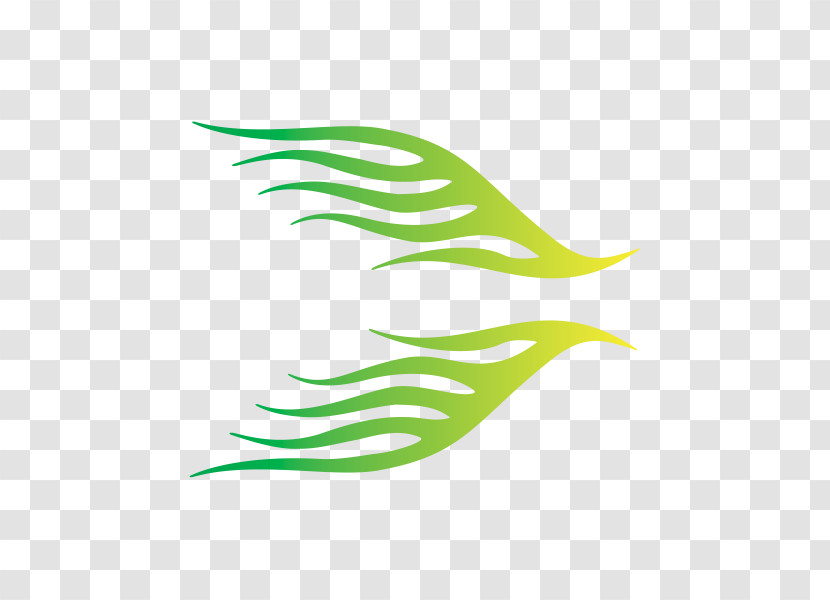 Green Line Logo Leaf Transparent PNG