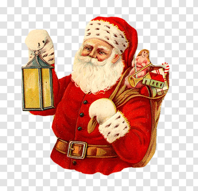 Santa Claus Christmas Ornament Ded Moroz Mrs. - Vintage Clothing Transparent PNG