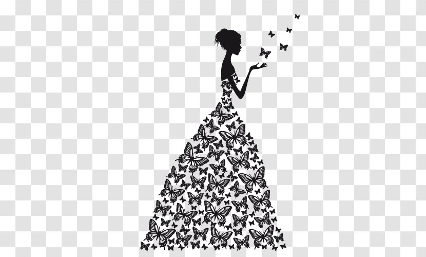 Silhouette Stock Illustration Royalty-free Woman - Flower - Wedding Elements Transparent PNG
