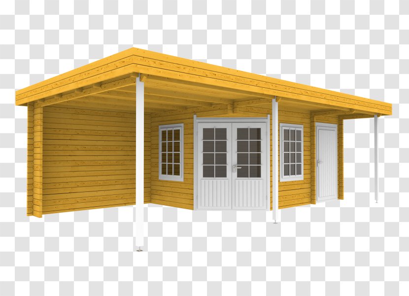 Log Cabin Shed Roof Angle Veranda - Yellow - Oud Transparent PNG
