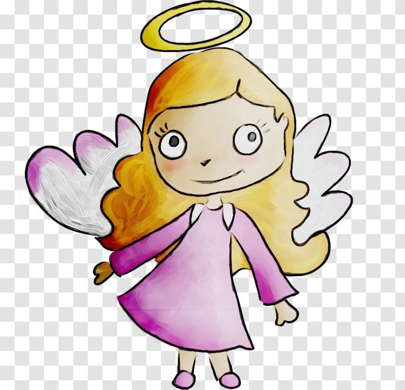 Angel Cartoon - Watercolor - Cupid Wing Transparent PNG