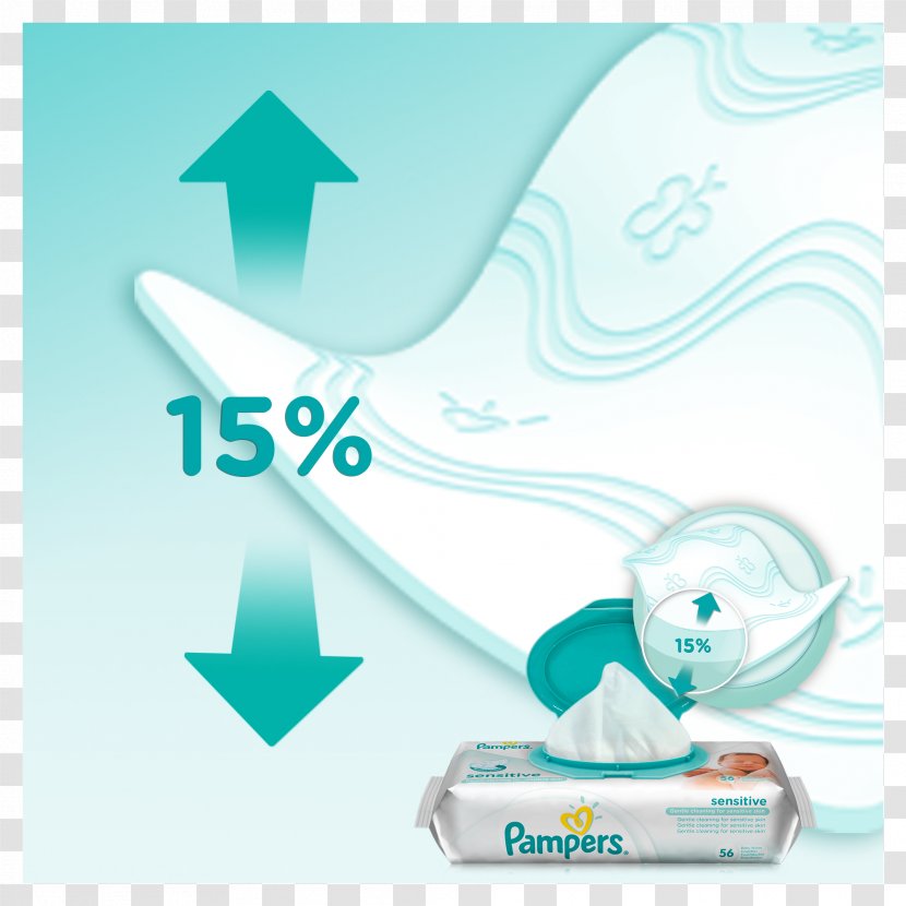 Diaper Pampers Sensitive Baby Wipes Wet New 600 Pcs. - Text Transparent PNG