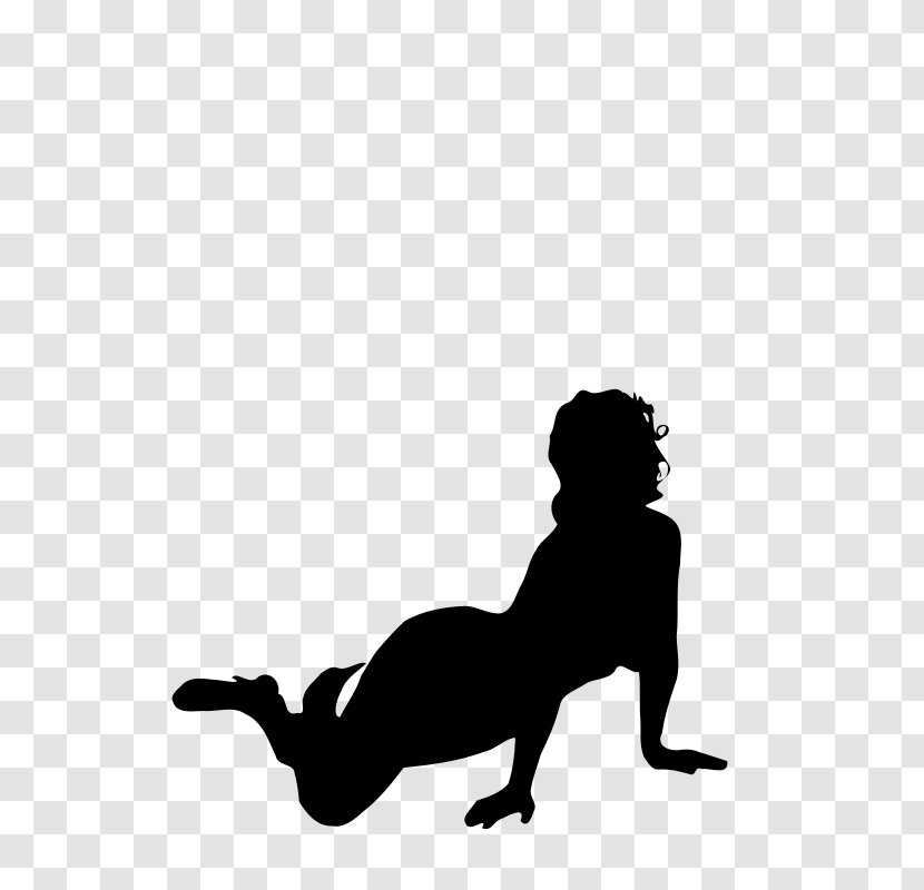 Silhouette Woman Clip Art - Heart - Kneel Down Transparent PNG