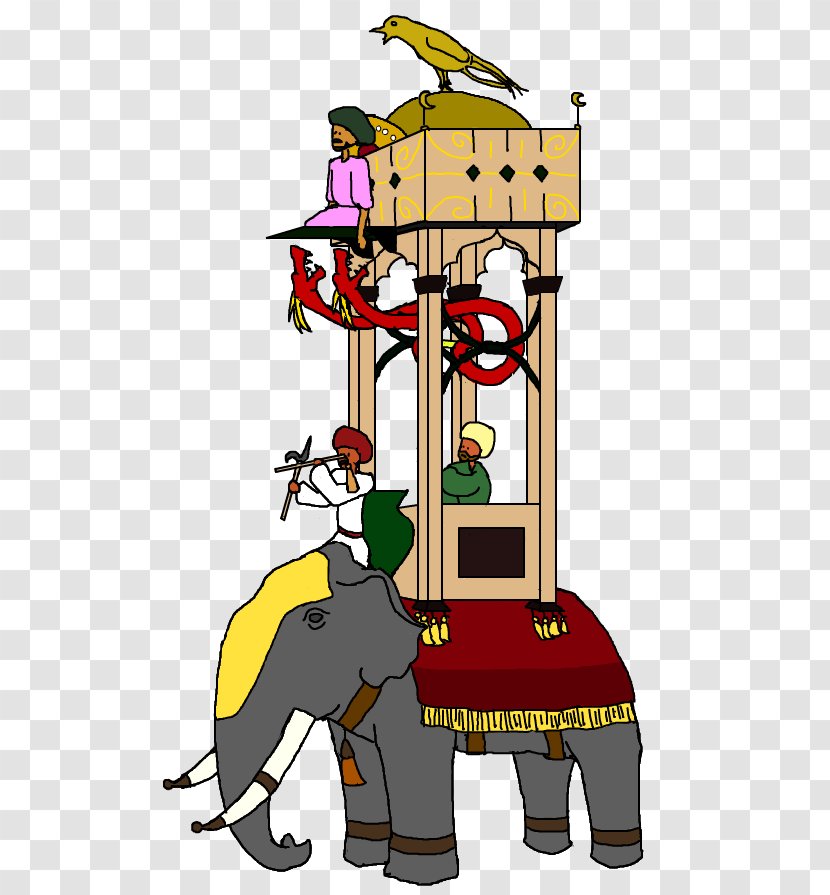 Elephant Clock Character Tree Clip Art - Fictional - Ibn Battuta Transparent PNG