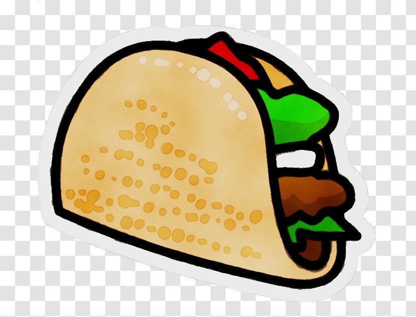 Taco Mexican Cuisine Yellow Headgear Transparent PNG