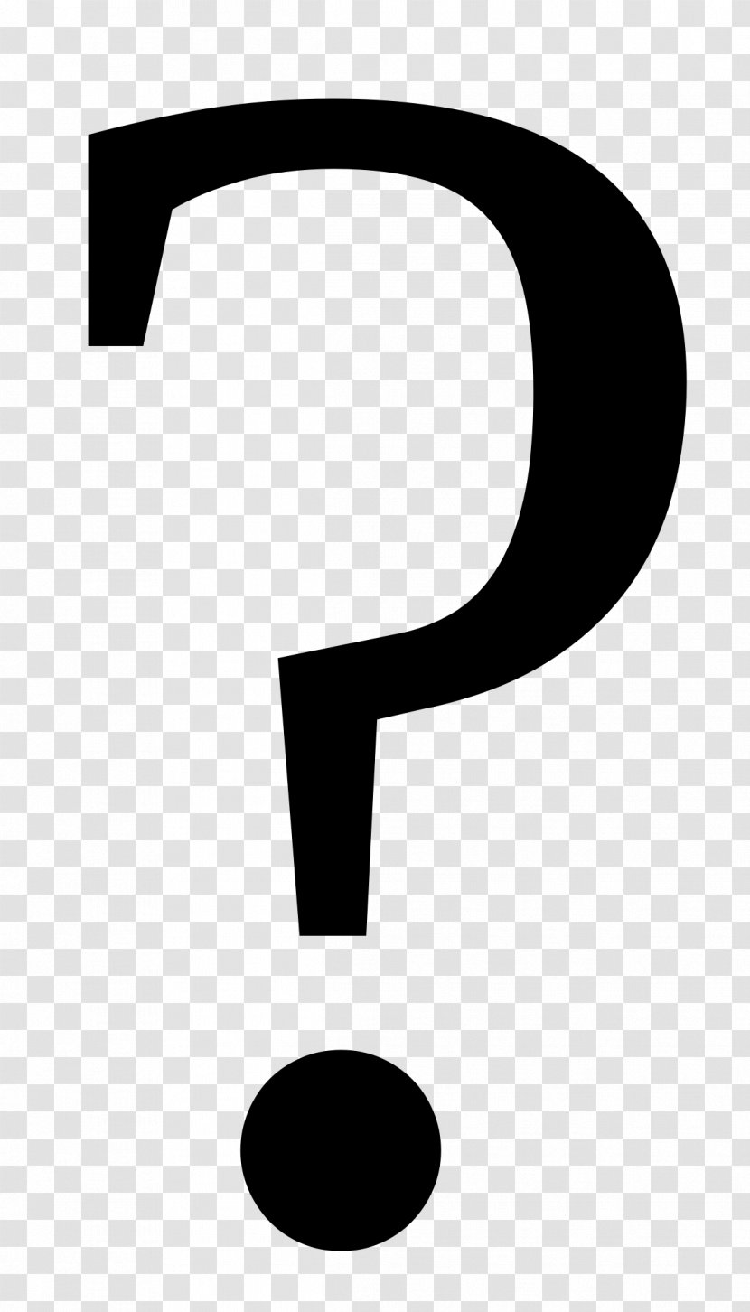 Question Mark Clip Art - Black And White Transparent PNG