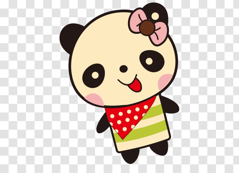 Giant Panda Red Cuteness Bear - Cartoon - Cute Transparent PNG