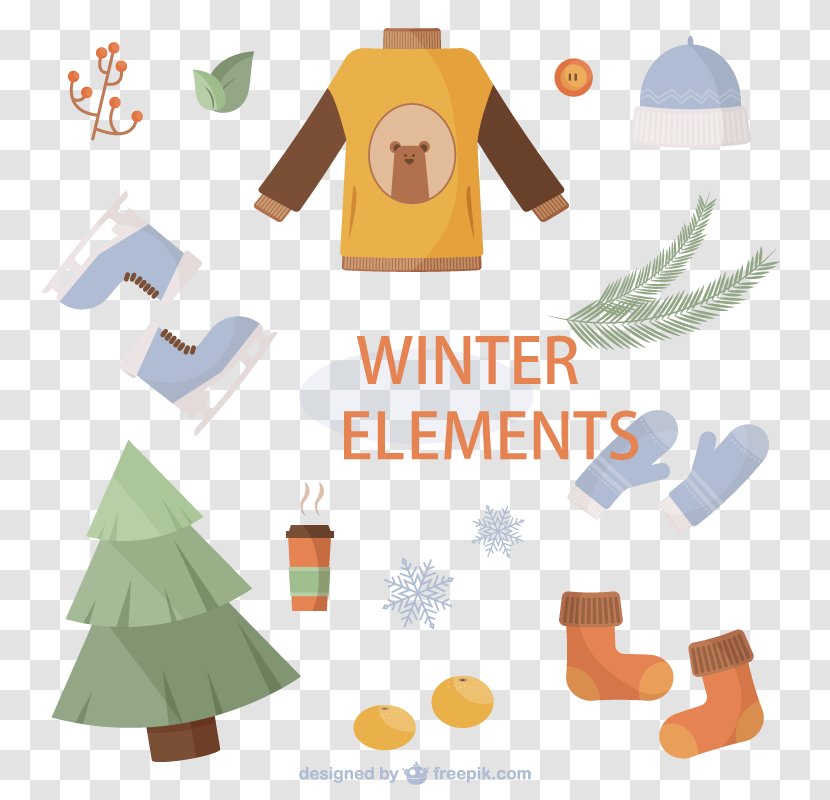 Winter Download Illustration - Sleeve - Vector Elements Cute Transparent PNG