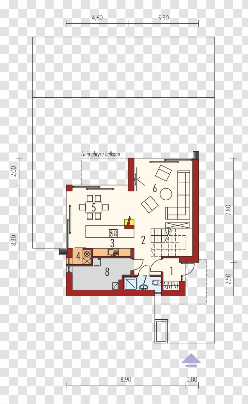 Floor Plan House Square Meter Archipelag - Wood Transparent PNG