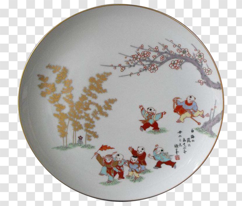 Plate Porcelain Arita Antique Collectable Transparent PNG