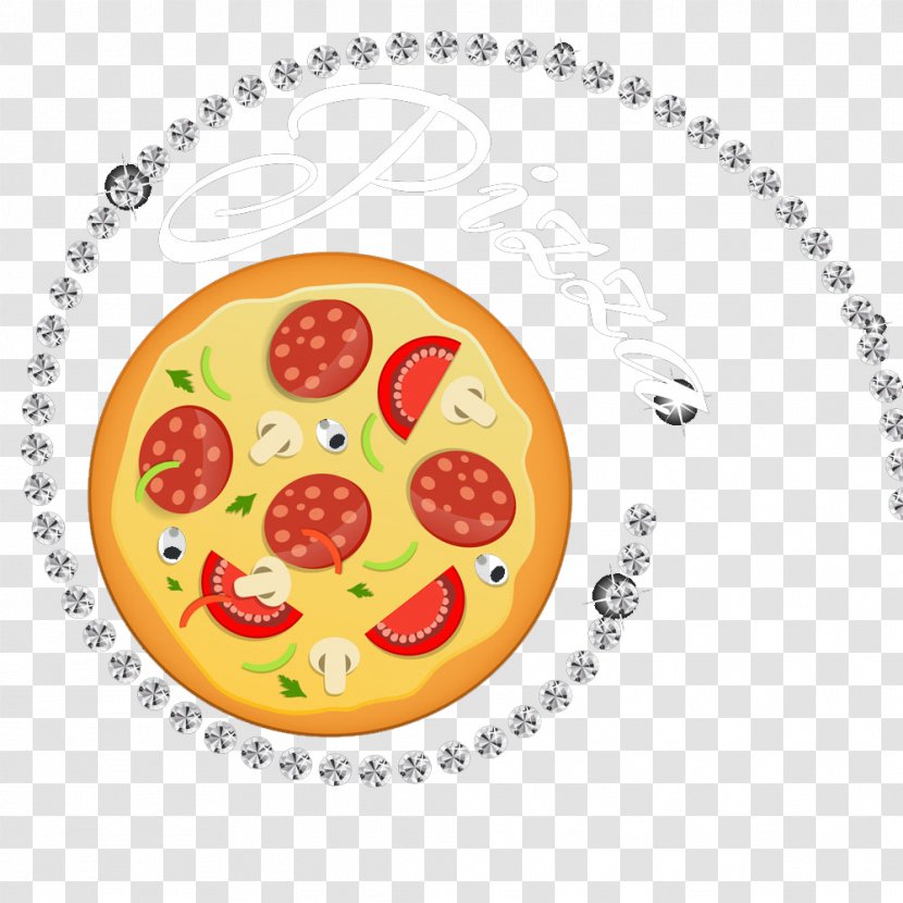 Napkin Charger Table Glass Beadwork - Mirror - Pizza Transparent PNG