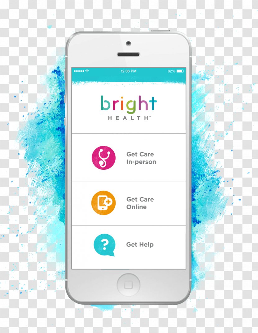 Bright Health Feature Phone Insurance Smartphone Startup Company - Technology - Artificial Intelligence In Care Transparent PNG