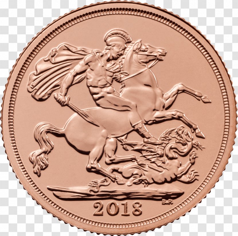 Royal Mint Sovereign Bullion Coin Britannia - Gold - Luxurious Texture Carving Transparent PNG