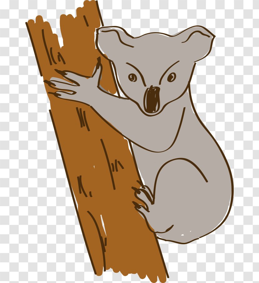 Australia Koala Cartoon - Dog Like Mammal - Hand-painted Transparent PNG