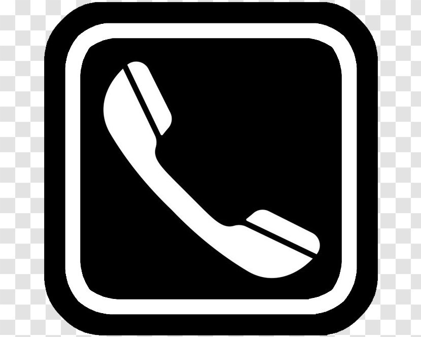 Telephone Symbol Mobile Phones Clip Art - Black Transparent PNG