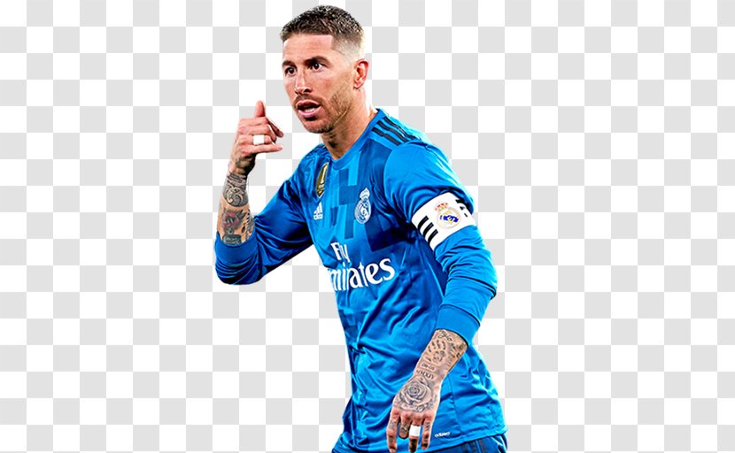 Sergio Ramos FIFA 18 Spain National Football Team Real Madrid C.F. Jersey - Turquoise Transparent PNG