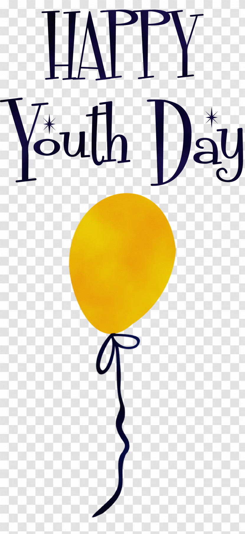 Yellow Balloon Line Happiness Meter Transparent PNG