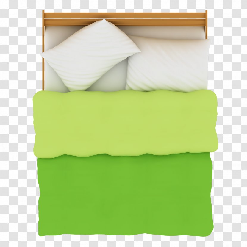 Furniture Bed Sheets Linens - Blue - Top View Transparent PNG
