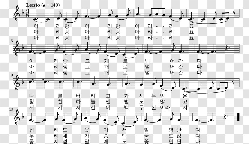 South Korea Arirang Song Musical Notation Lyrics - Silhouette - Chinese Tableware Set Transparent PNG