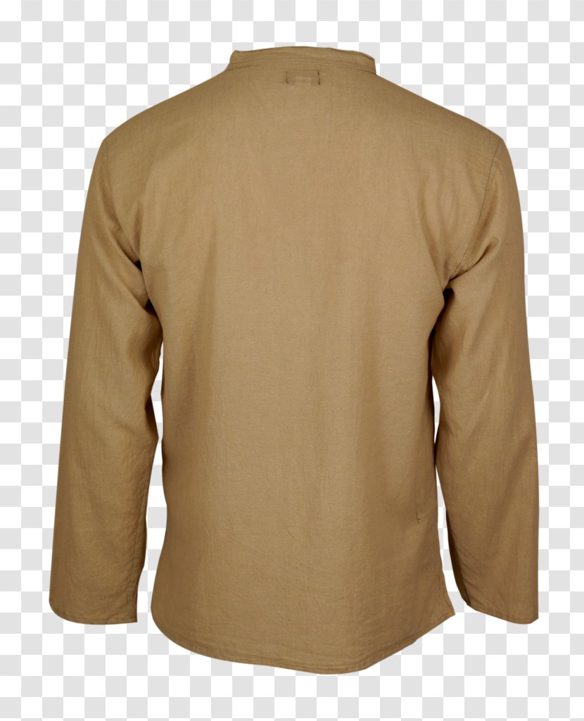 Long-sleeved T-shirt Jacket Outerwear - Button - COTTON Transparent PNG