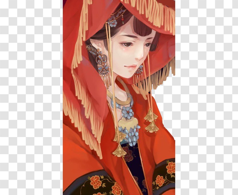 China Drawing Chinese Art Asian - Geisha - Bride Transparent PNG