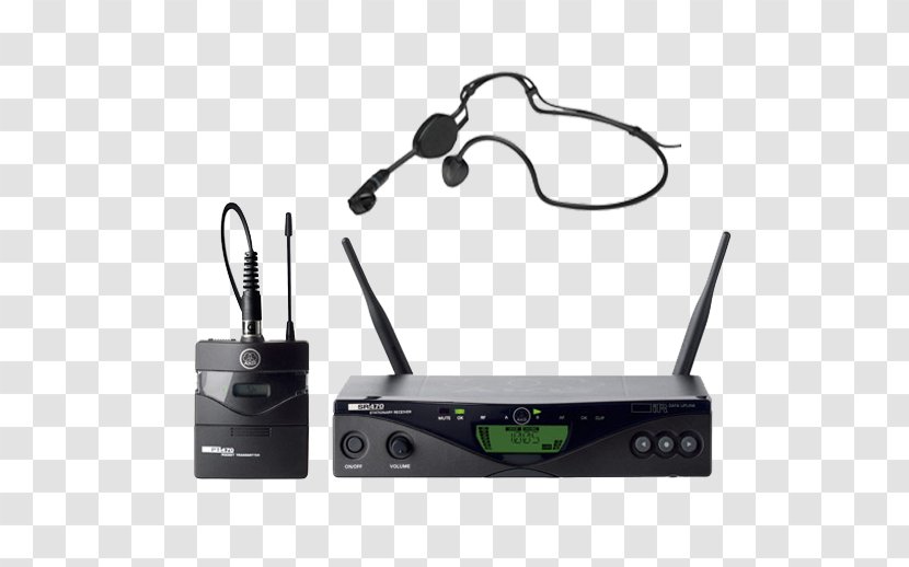 Wireless Microphone AKG WMS 470 - Headset Transparent PNG