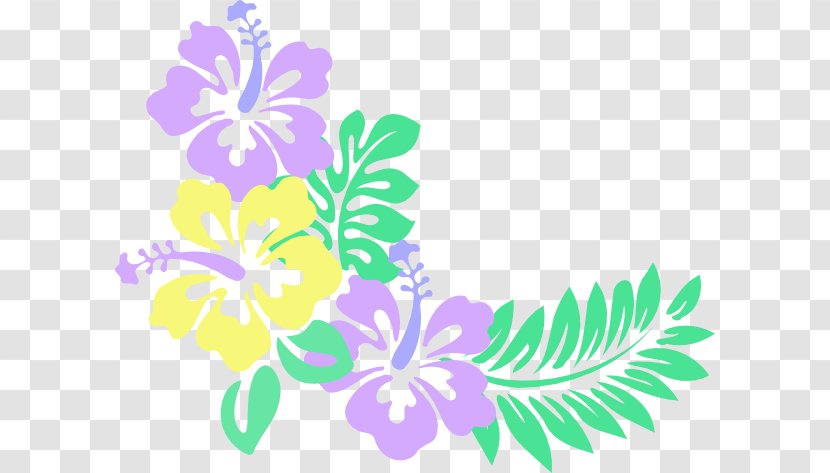 Hawaiian Hibiscus Clip Art - Violet - Flower Transparent PNG