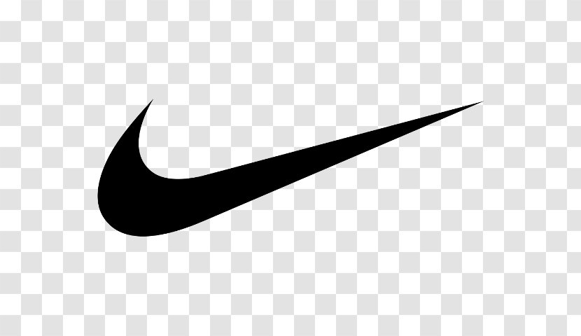 Swoosh Air Force Nike Logo Just Do It - Black And White Transparent PNG